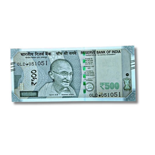 Rs 500 New Star 05.10.51 Birthday Plus Doubling Number Governor Shakti Kant Das Excellent Condition