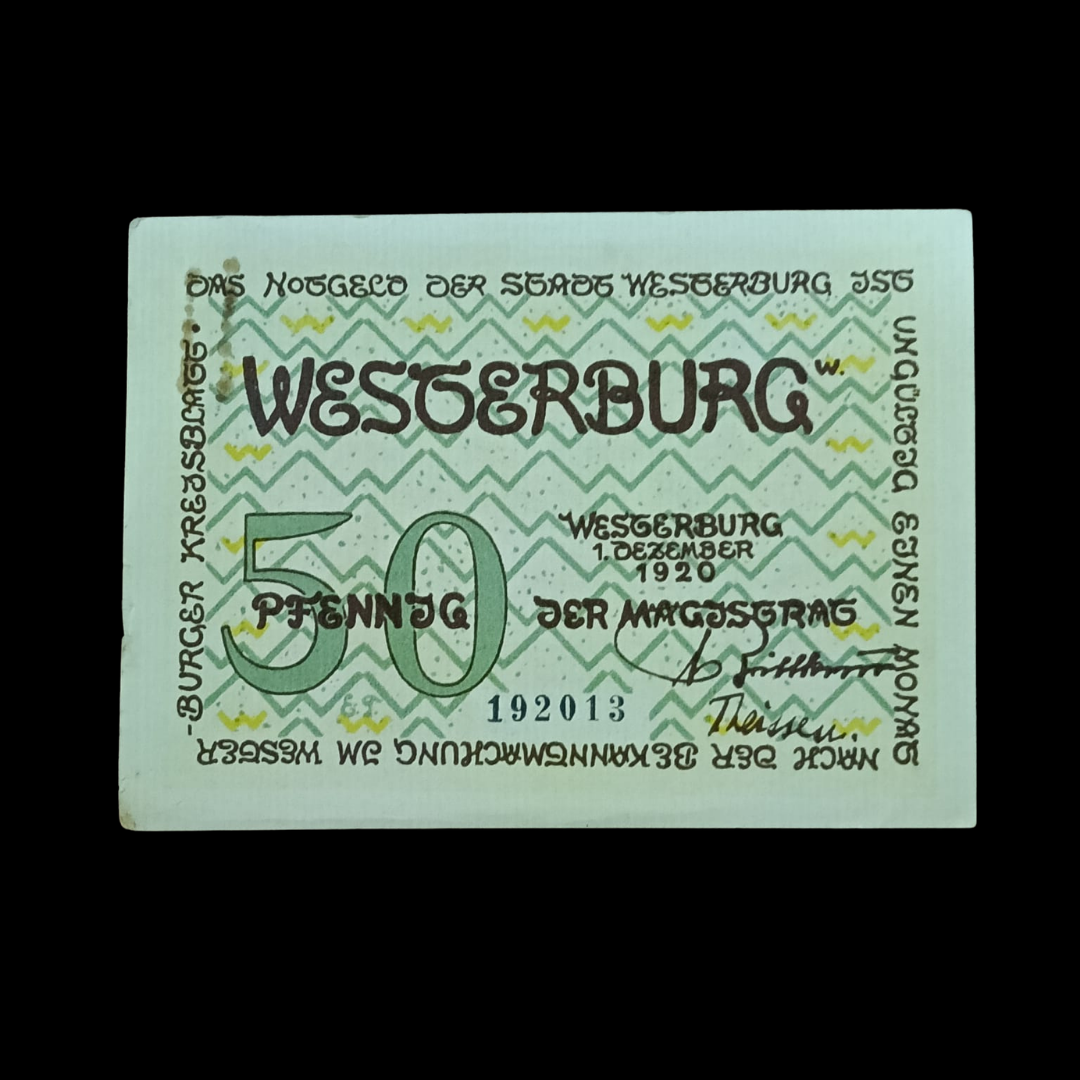 50 Pfennig Notgeld City of Westerburg (Germany) 1920