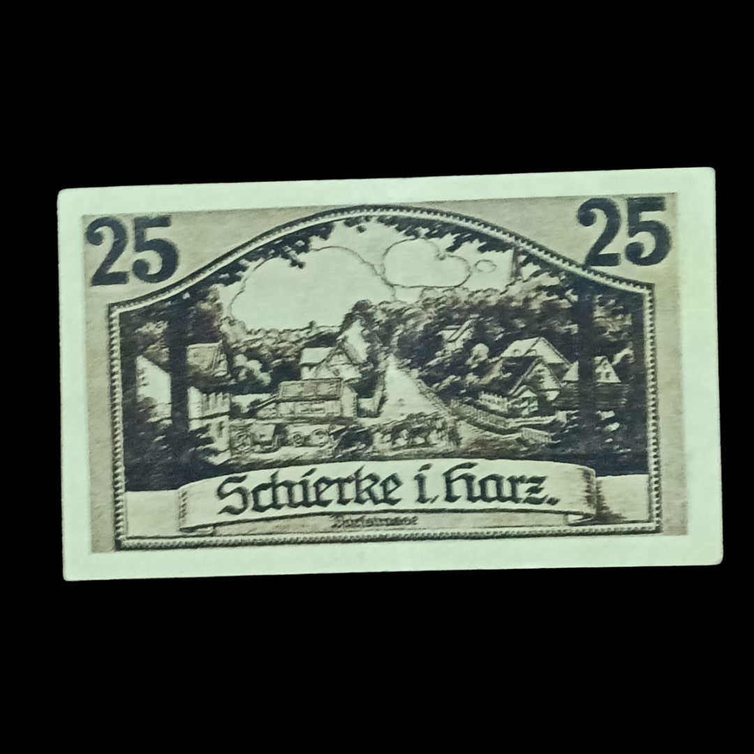 25 Pfennig Notgeld Municipality of Schierke (Prussian province of Saxony)