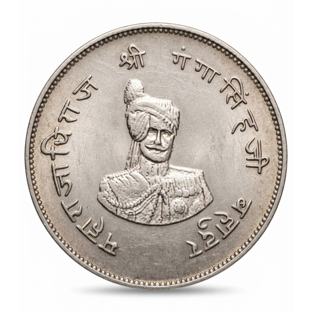 Nazrana Rupee  Portrait of Ganga Singh Medallic Coinage