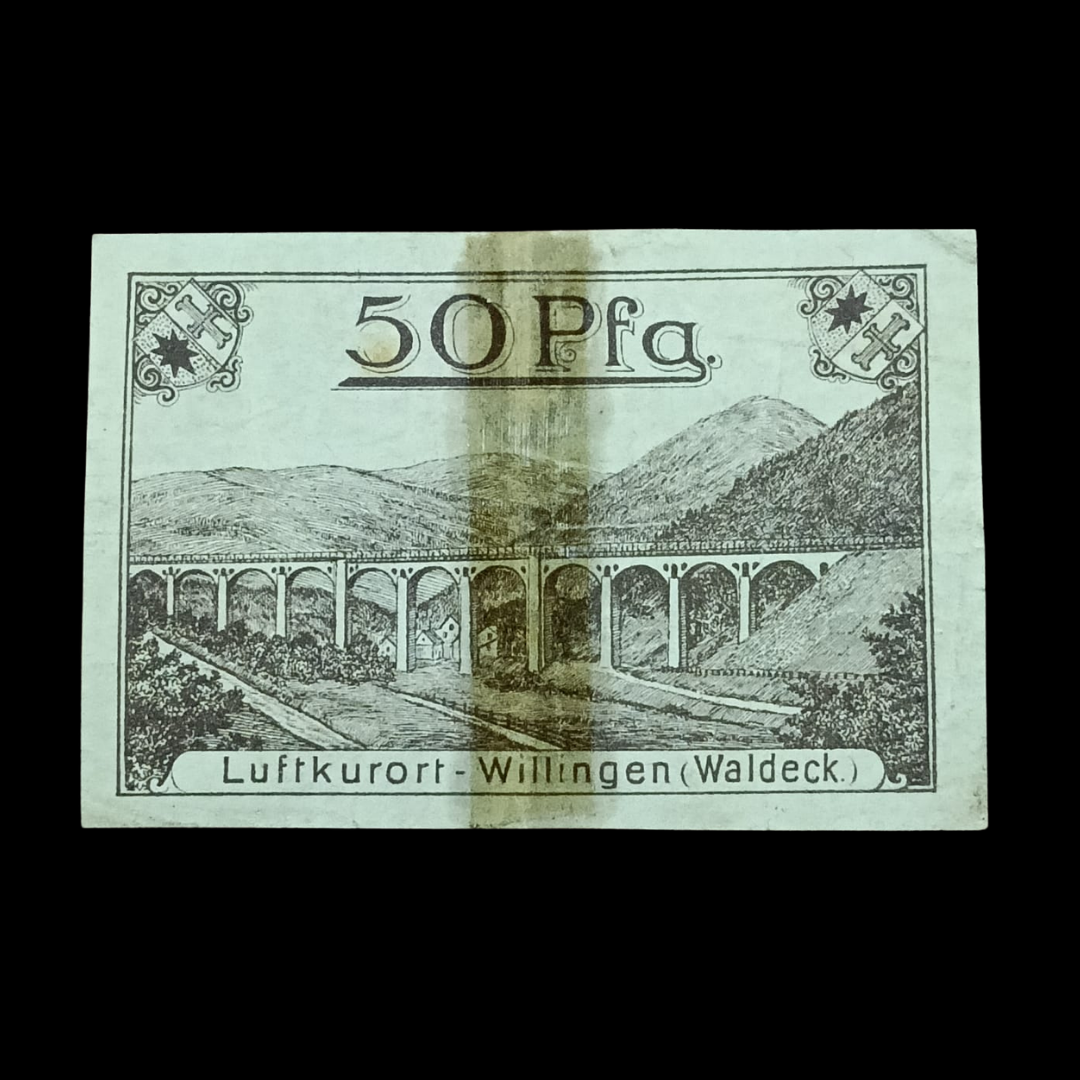 50 Pfennig Linnenkeerl Fabric Salesman Complete German Notgeld
