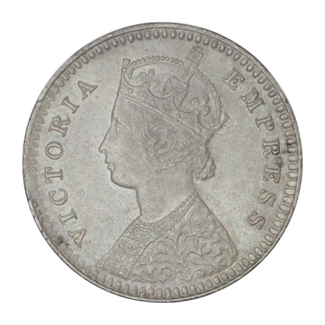 Two Annas Silver Coin 1896 Victoria Empress Rare Collectible