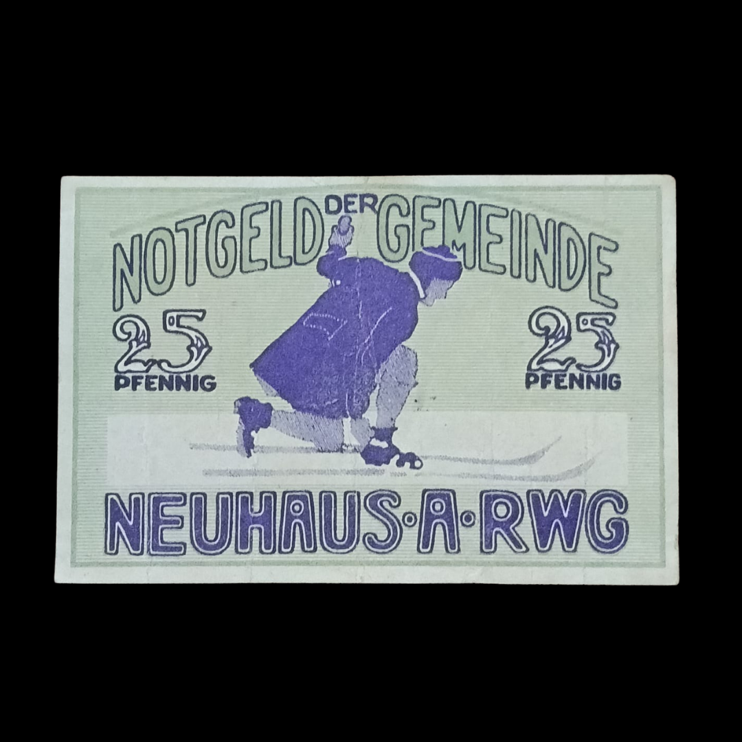 25 Pfennigs Local banknotes Weimar Republic Municipality of Neuhaus am Rennweg