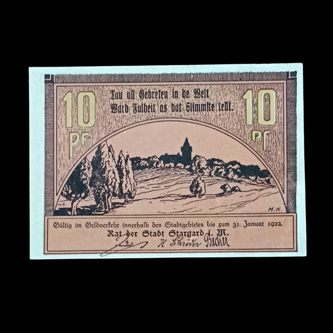 10 Pfennig Notgeld German city of Stargard 1922