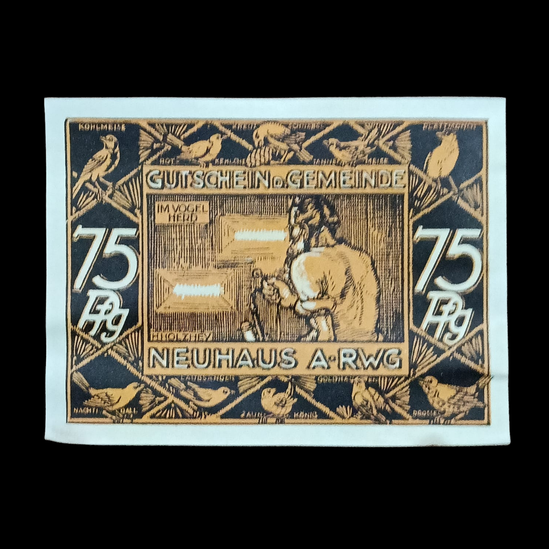 75 Pfennig Notgeld Neuhaus a. Rennweg, Im Vogelherd und am Vogelherd 1850