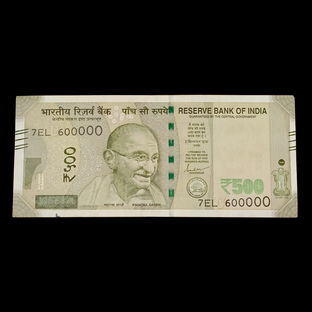 Rs 500 Note 600000 Serial Lakha Number Rare Item