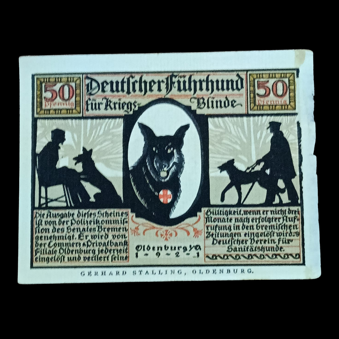 50 Pfennig Notgeld city of Oldenburg, Germany, in 1921