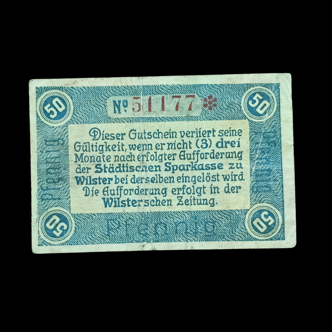 50 Pfennig Notgeld Städtische Sparkasse zu Wilster (Schleswig-Holstein)