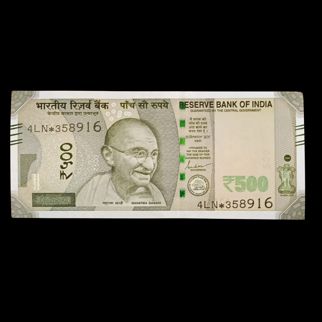 Rs 500 Star Note Hallmark Number 358916 Rare Item