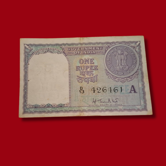 Rs 1 1951  Big Coin Note 426461 Gov. HM Patel Rare