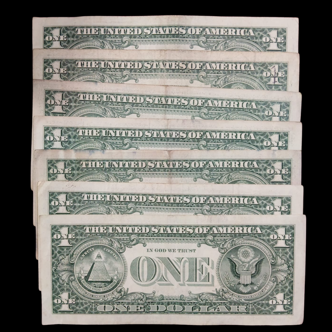Buy 1 Dollar  Set of 7 Notes Different Year Series Mix Governor