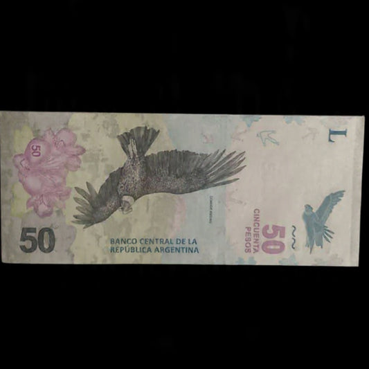 Argentina 50 Pesos Condor Note UNC Condition - Collection Bazzar