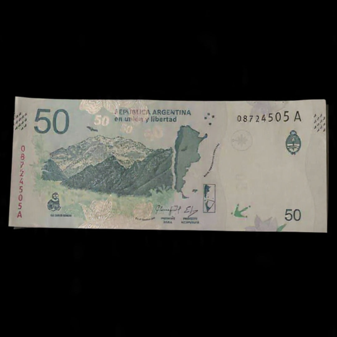 Argentina 50 Pesos Condor Note UNC Condition - Collection Bazzar
