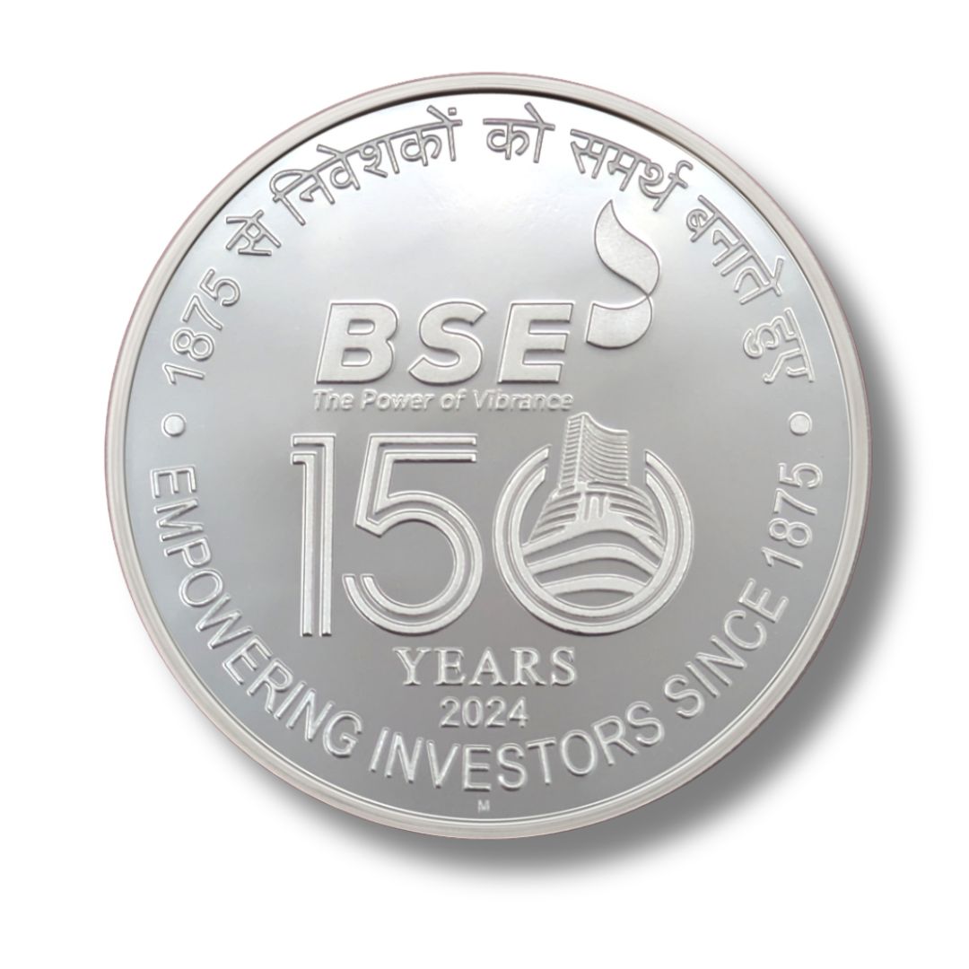 BSE 150 Years Since 1875 Silver Commemorative Coin