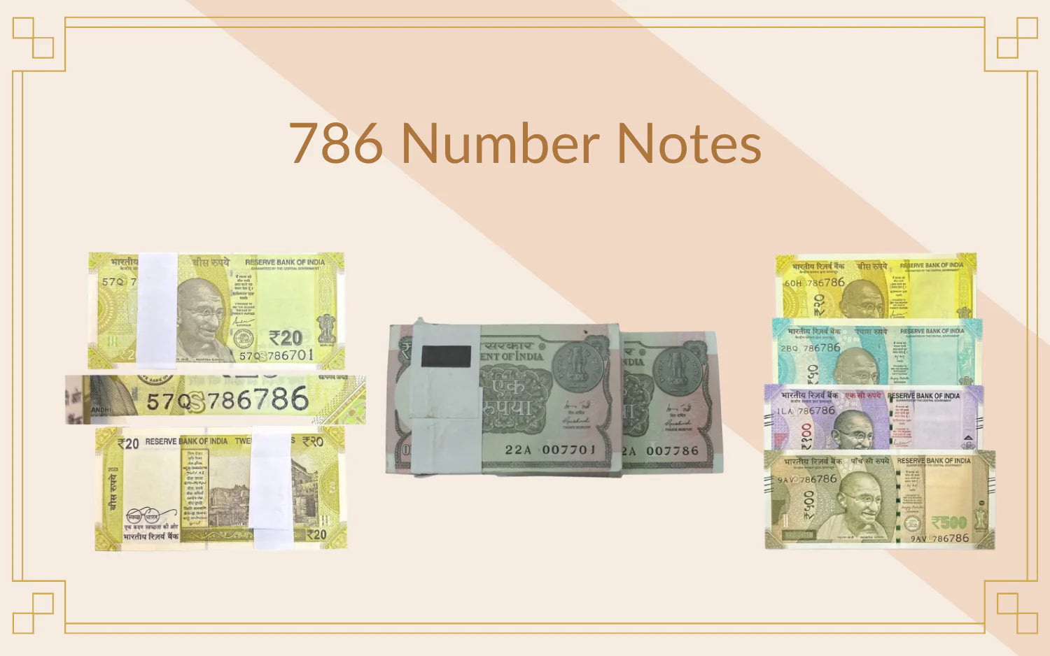 Banner for 786 Holy Bismillah Number Starting Ending Middle 786 Reverse 687 