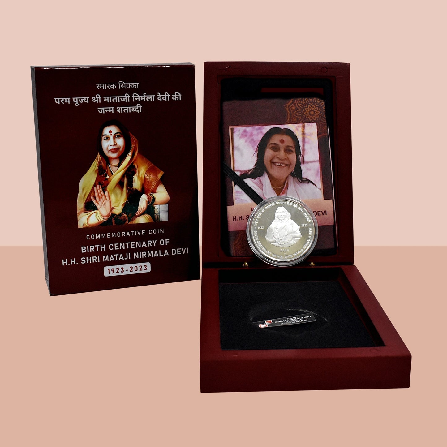 Birth Centenary of H.H. Shri Mataji Nirmala Devi | Rs 100 Proof Coin | MDF Box - Collection Bazzar