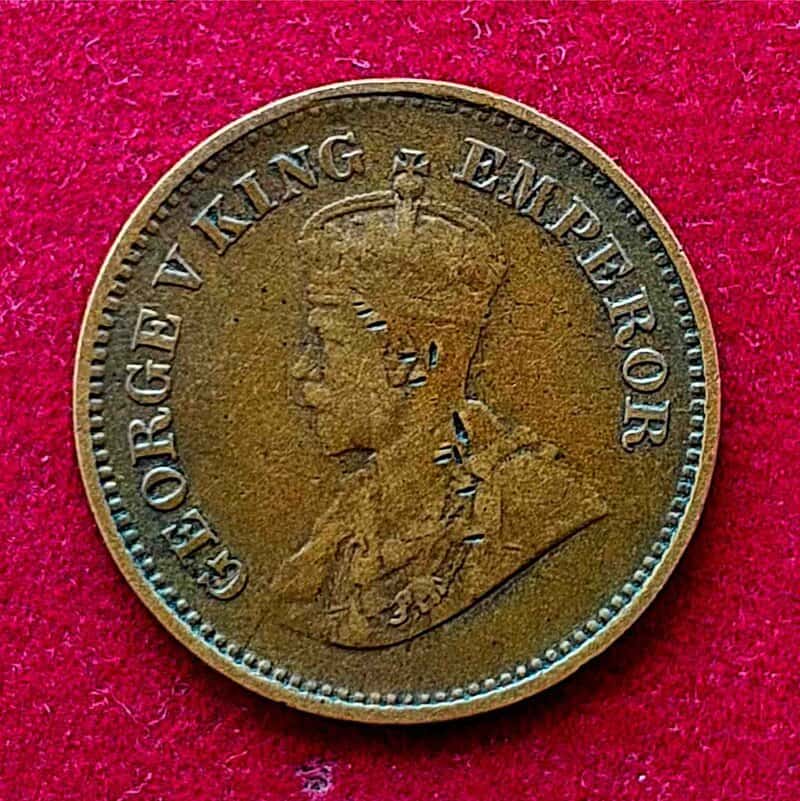 British India 1/2 Pice George V king Emperor 1930 Coin Rare - Collection Bazzar