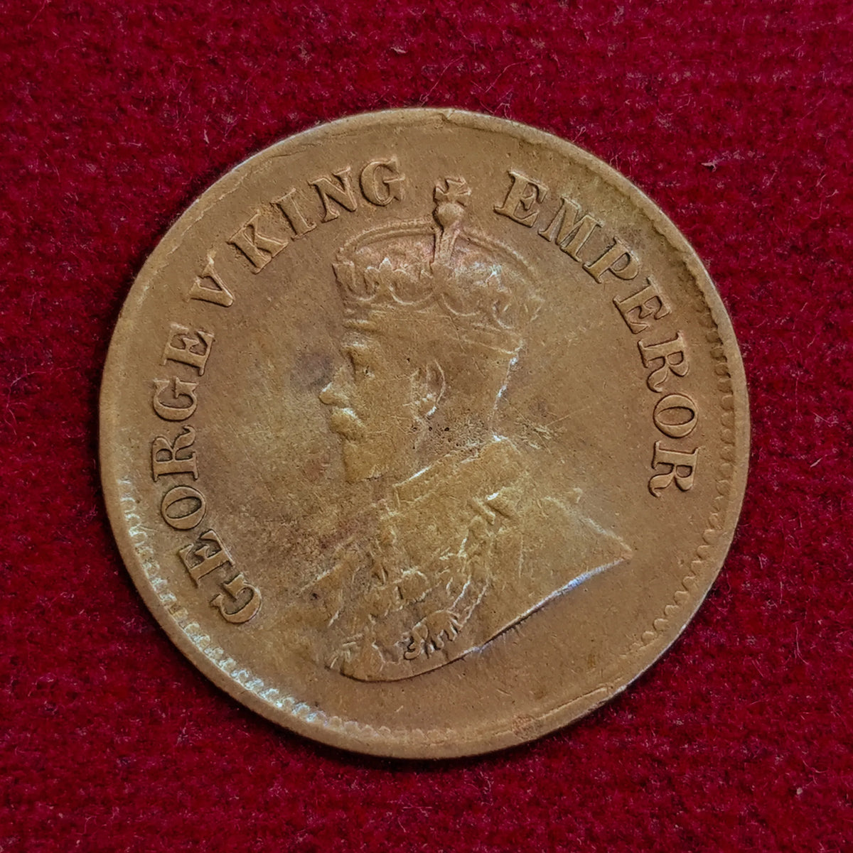 British India 1/2 Pice George V king Emperor 1934 Coin Rare - Collection Bazzar