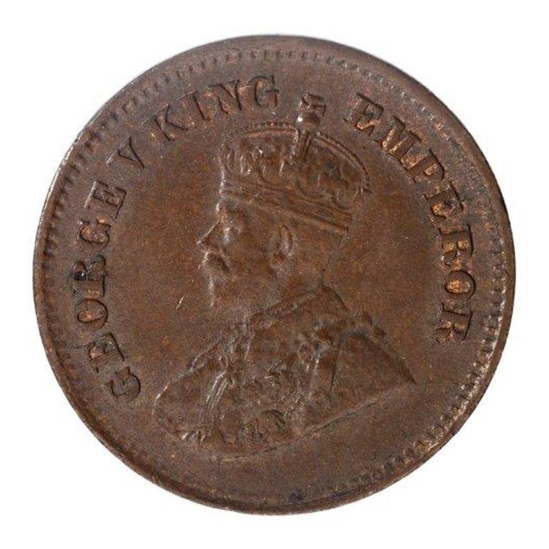 British India 1/2 Pice George V king  Empire V 1912 Coin rare - Collection Bazzar