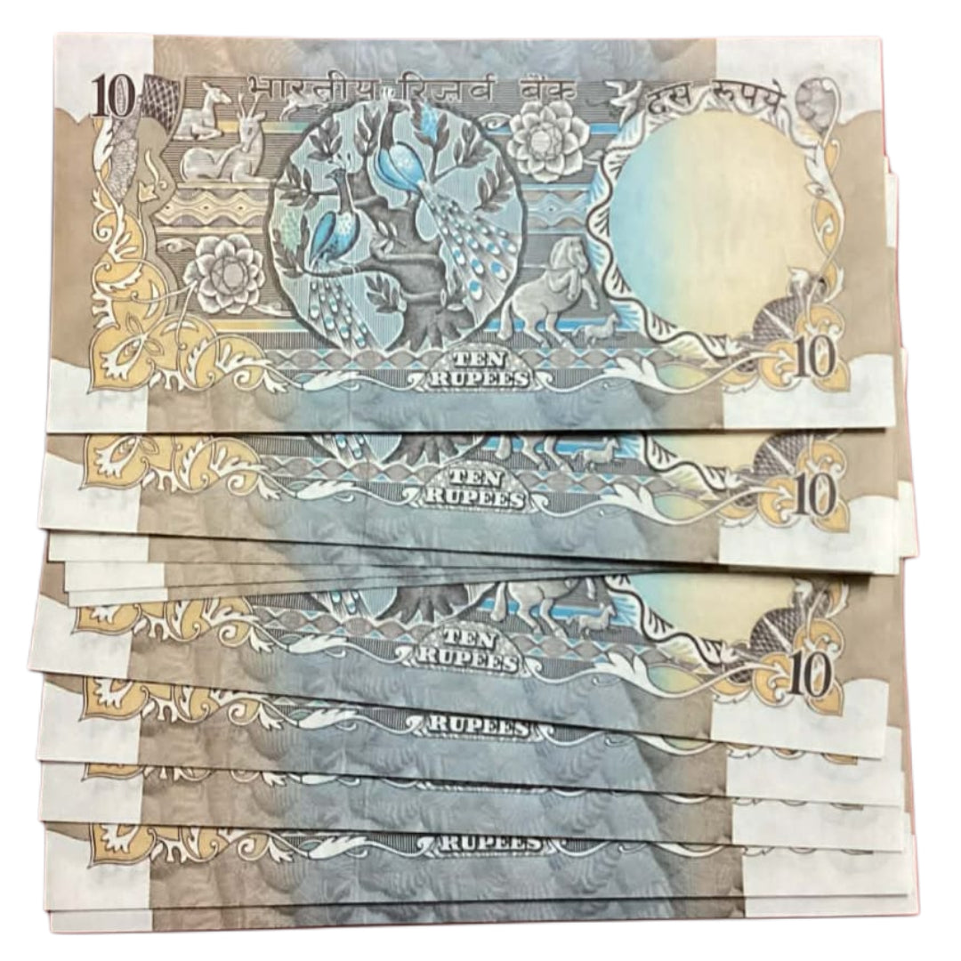 Buy Rs 10 Peacock Issue Rare Governor IG Patel 10 notes lot vintage - Collection Bazzar