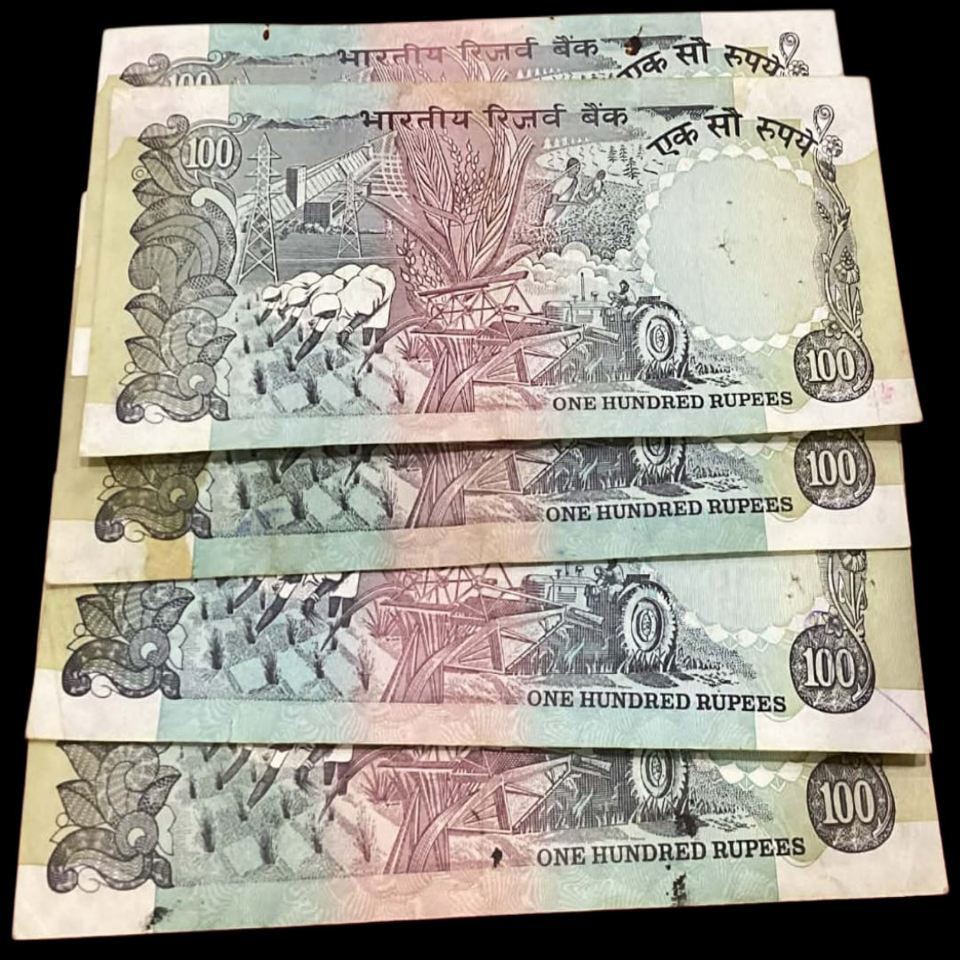 Buy Rs 100 Old Agriculture issue All Governor (5 notes set) rare to get - Collection Bazzar