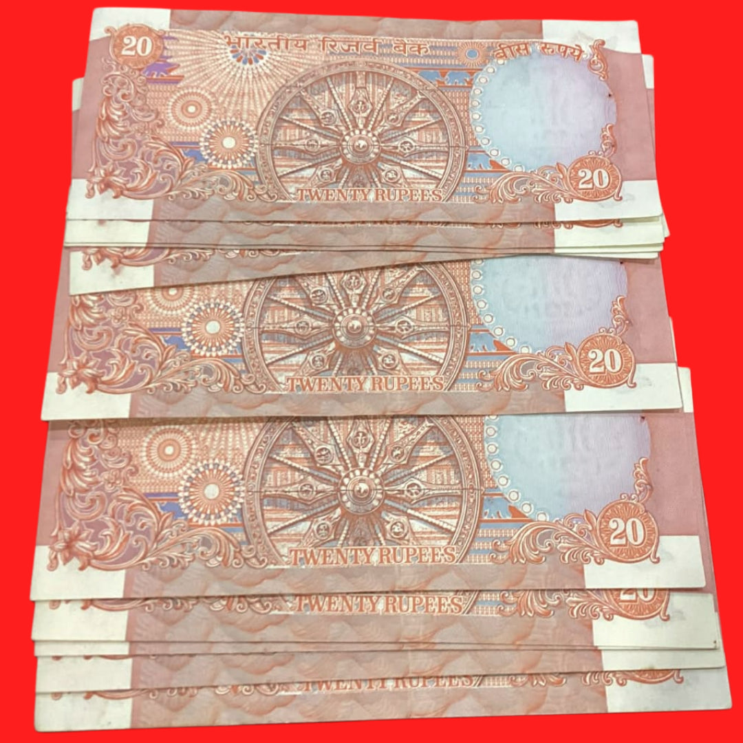 Buy Rs 20 Konark issue IG Patel 10 notes lot Extremely rare - Collection Bazzar