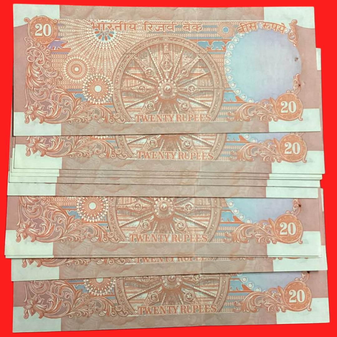 Buy Rs 20 Konark issue MANMOHAN SINGH 10 notes lot Extremely rare - Collection Bazzar