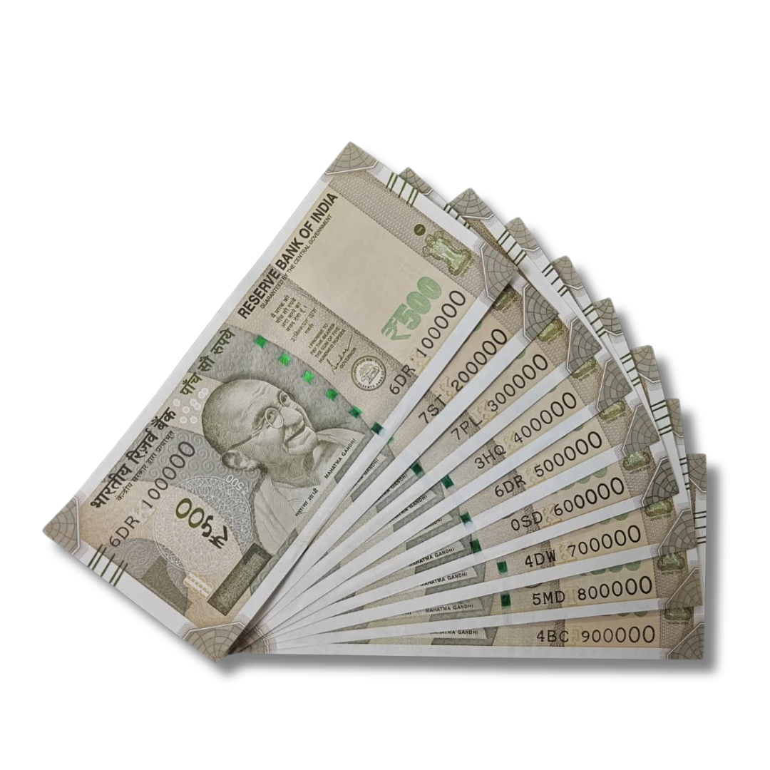 ₹500 Fancy Number Note Set | 100000 to 900000 | 9 Notes | Rare Fancy Serial Collection
