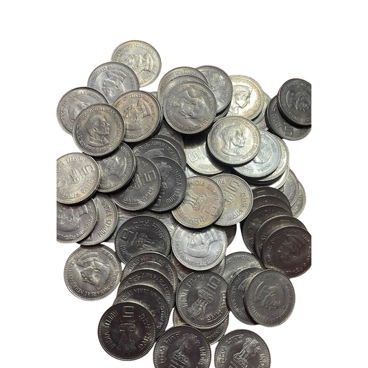 Buy ₹5 big coin featuring Jawaharlal Nehru in UNC to AUNC condition. Single coin price ₹150. Perfect for collectors & investors.