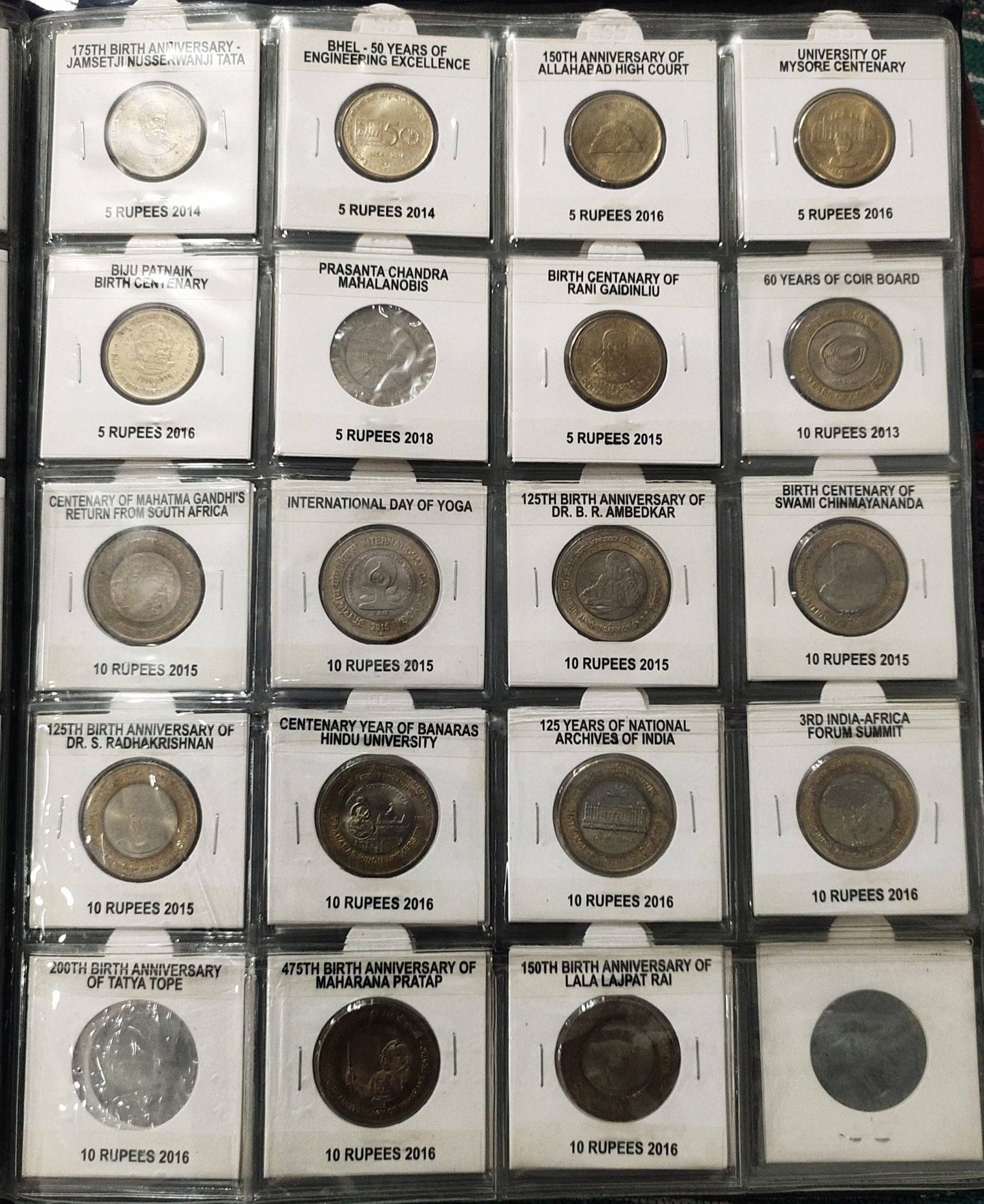Complete Commemorative Coin Set - 151 Coins from 5 Paise to ₹10 - 1947 to 2025 Album - Collection Bazzar