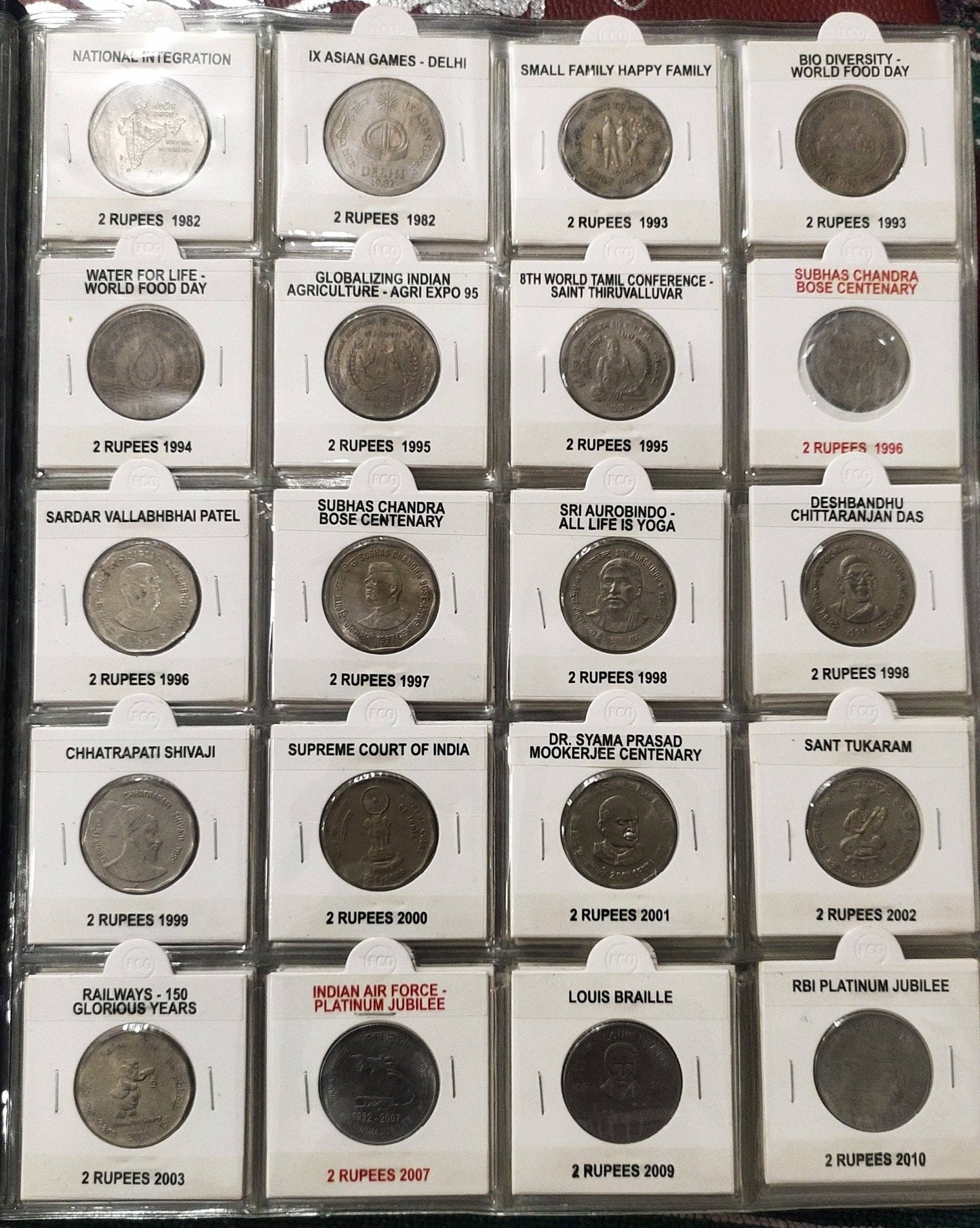 Complete Commemorative Coin Set - 151 Coins from 5 Paise to ₹10 - 1947 to 2025 Album - Collection Bazzar