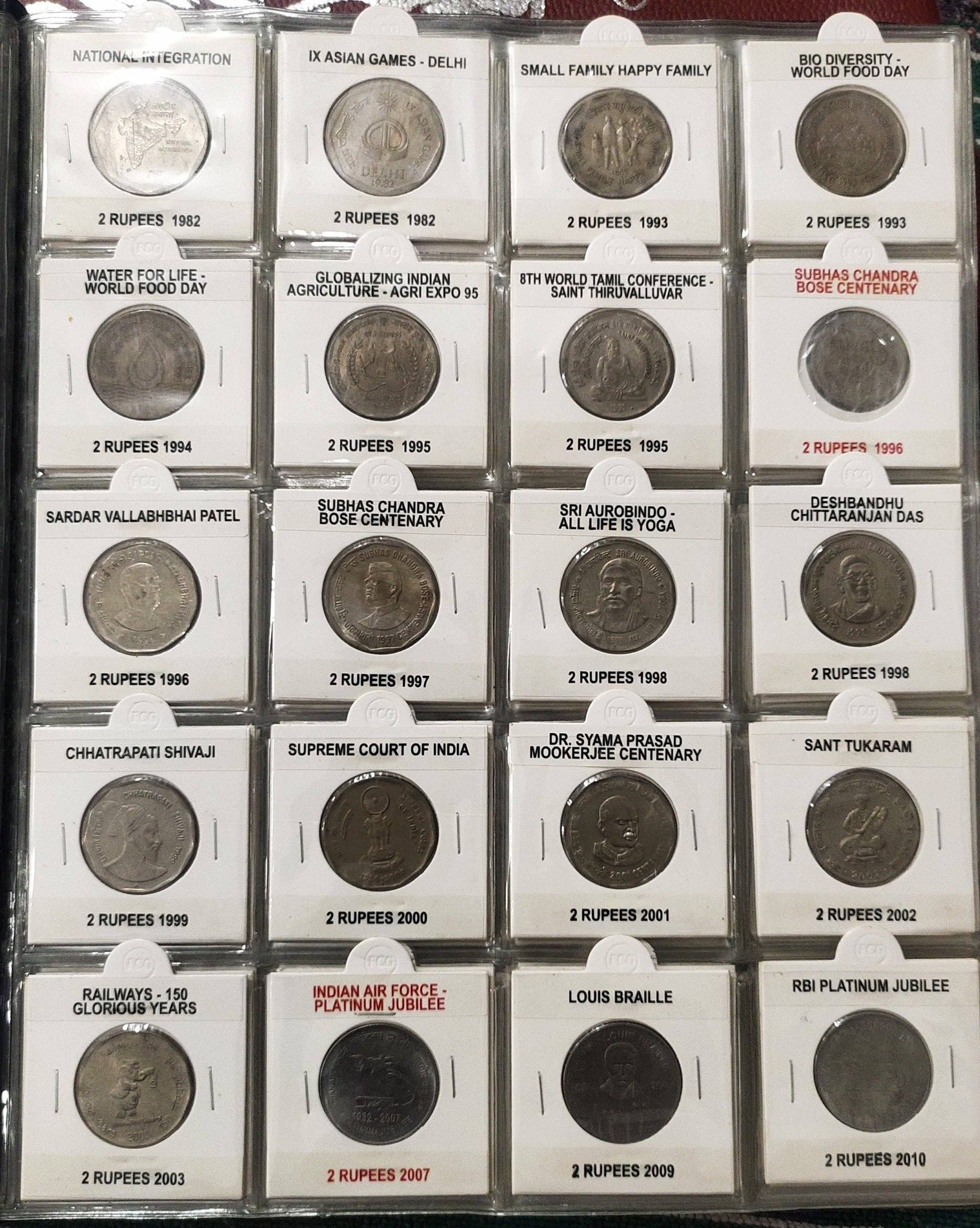 Complete Commemorative Coin Set - 151 Coins from 5 Paise to ₹10 - 1947 to 2025 Album - Collection Bazzar