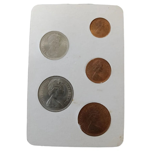 Britain’s First Decimal Coins 1971 Royal Mint England Historic Coin Set