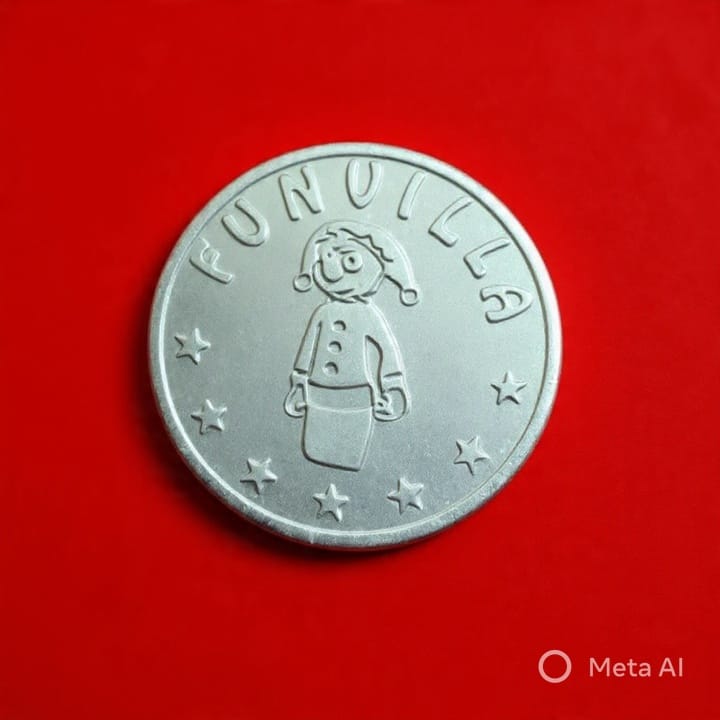 Funvilla Amusement Token Collectible Cartoon Jester Design Entertainment - Collection Bazzar