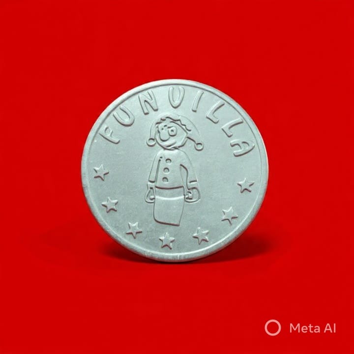 Funvilla Amusement Token Collectible Cartoon Jester Design Entertainment - Collection Bazzar