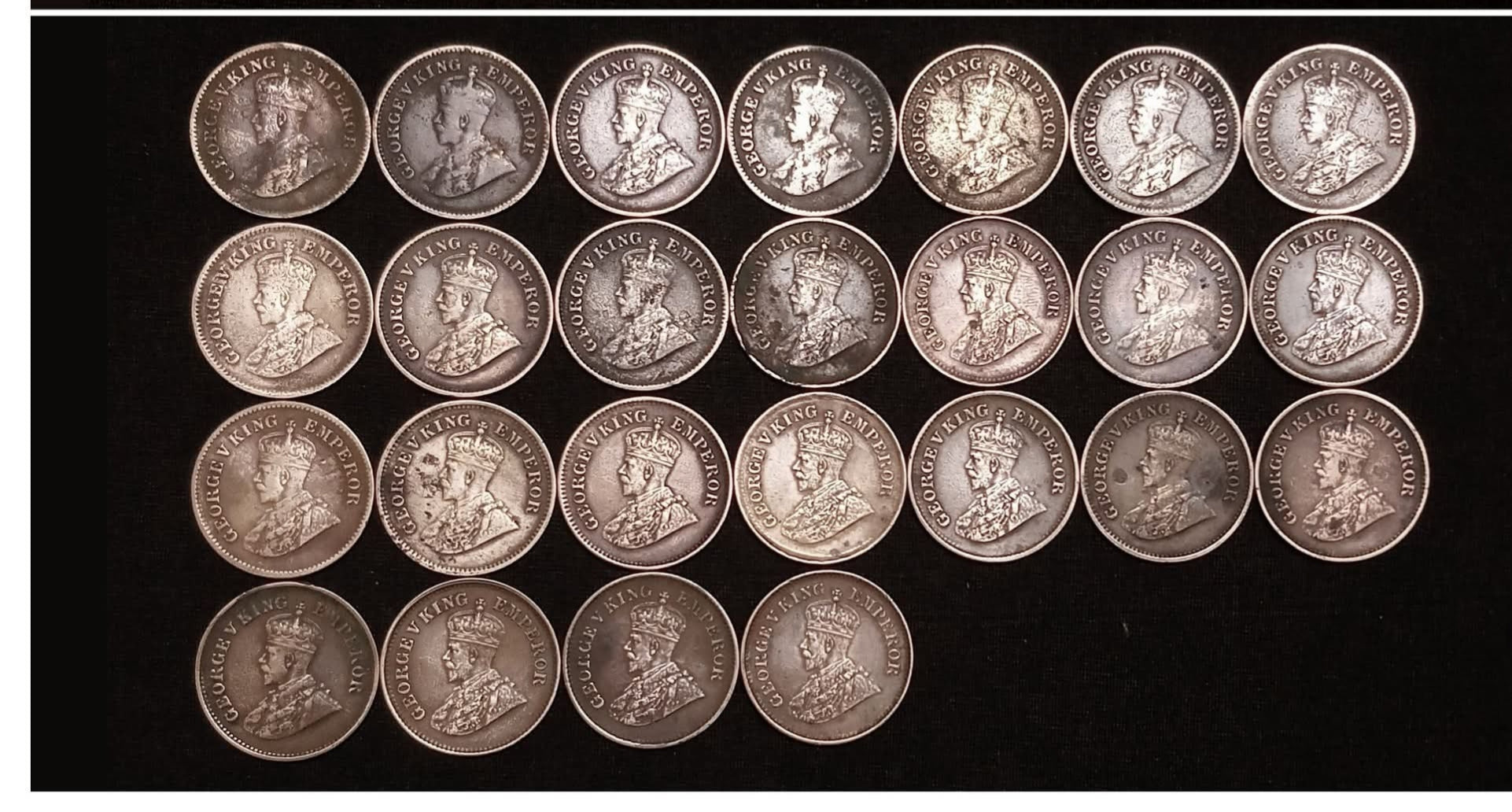 GEORGE V 1/2 PICE COMPLETE SET Super Collectible & Complete set of 25 COINS - Collection Bazzar