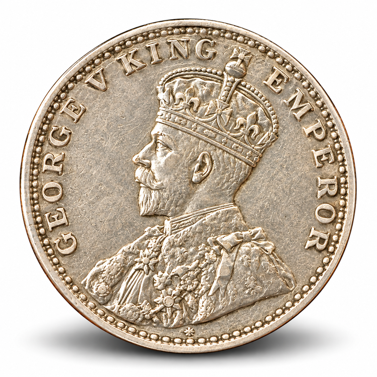 Two Annas Silver Coin 1916 George V King 2 Anna Rare Item