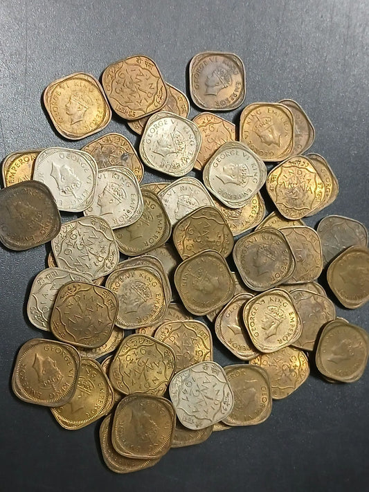 Half Anna - George  - VI.  High grade. 10 pis - Collection Bazzar