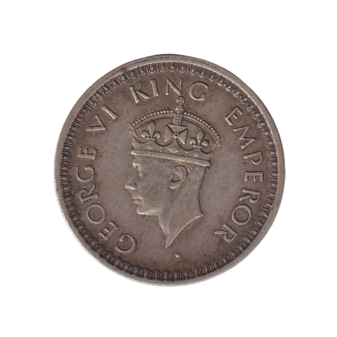 Half Rupee 1944 Silver Coin | Goerge VI King Emperor | rare Collectible Items - Collection Bazzar
