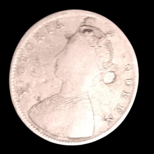 Half Rupee Silver Coin 1862 British India - Victoria Queen - Collection Bazzar