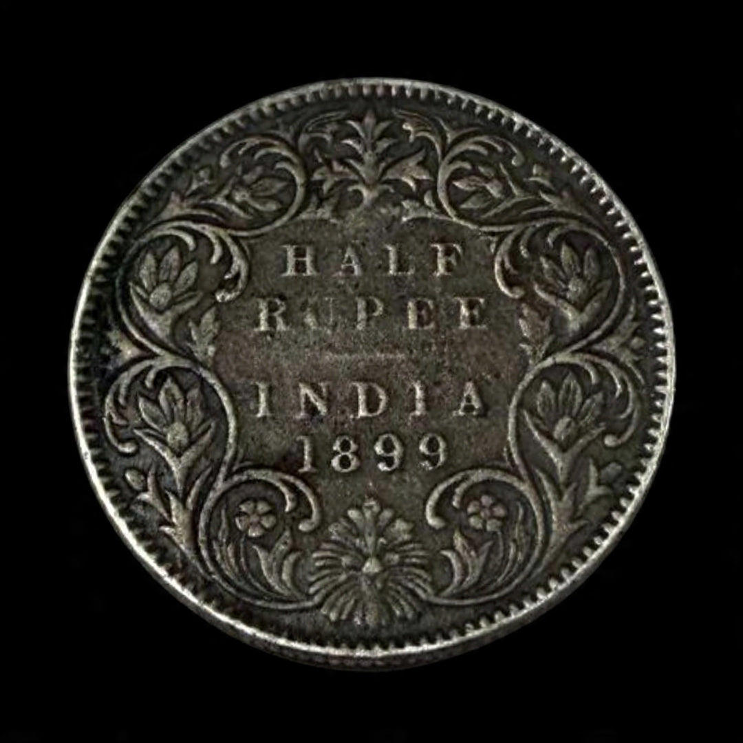 Half Rupee Silver Coin 1899 British India- Victoria Empress - Collection Bazzar