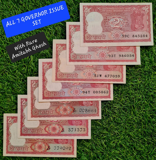 Rs 2 TIGER ISSUE

ALL GOVERNORS ISSUE

7 UNC NOTE SET

WITH RARE GOVERNOR AMITABH GHOSH



( ABOVE DETAIL ARE FOR COLLECTION PURPOSE ONLY)