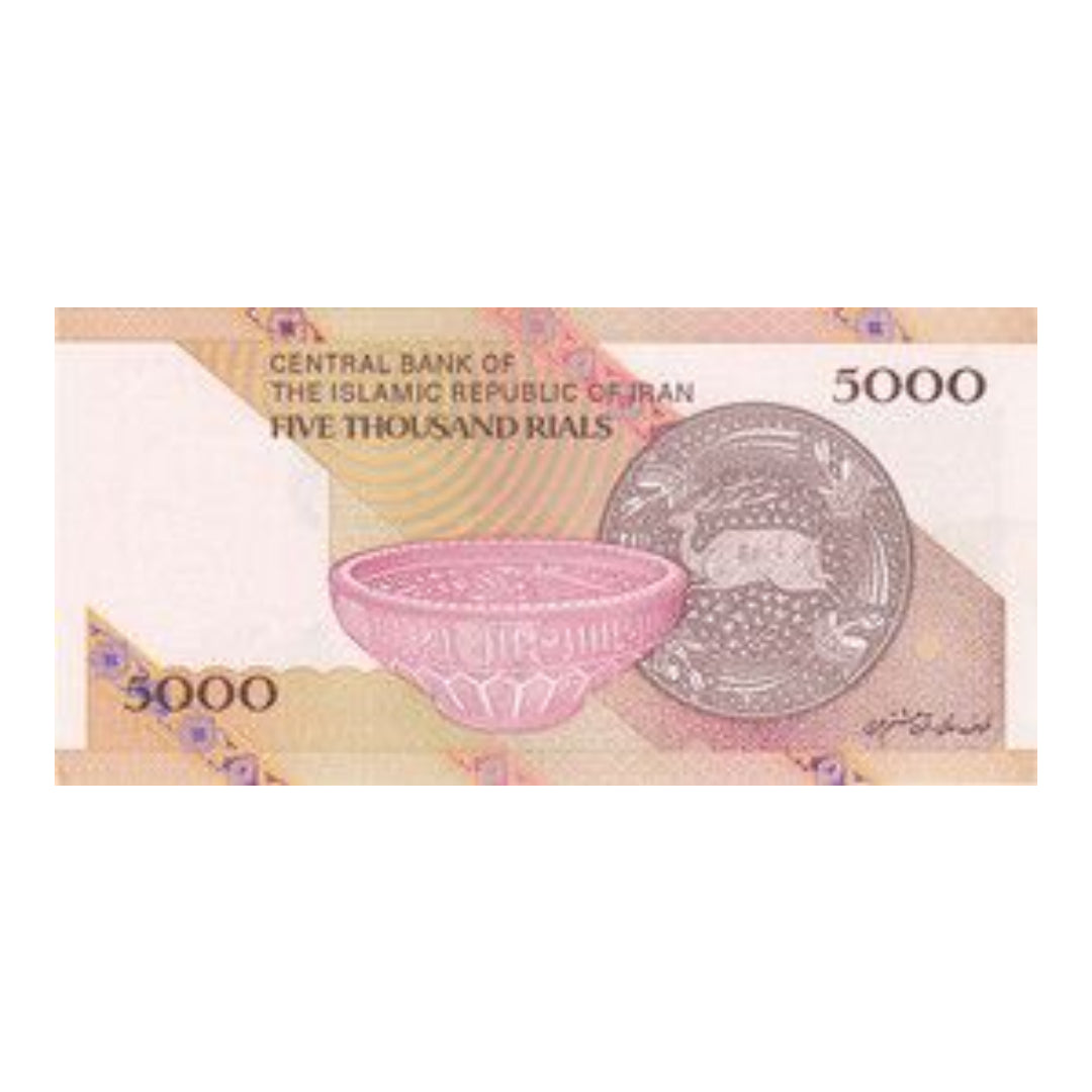 Iran 5000 Rials Banknote On Back Ayatollah Ruhollah Khomeini - Collection Bazzar