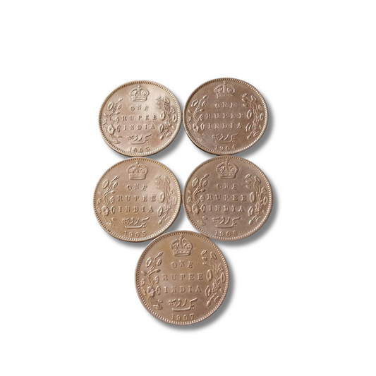 King Edvard Collection Set British India All Fully Silver - Collection Bazzar