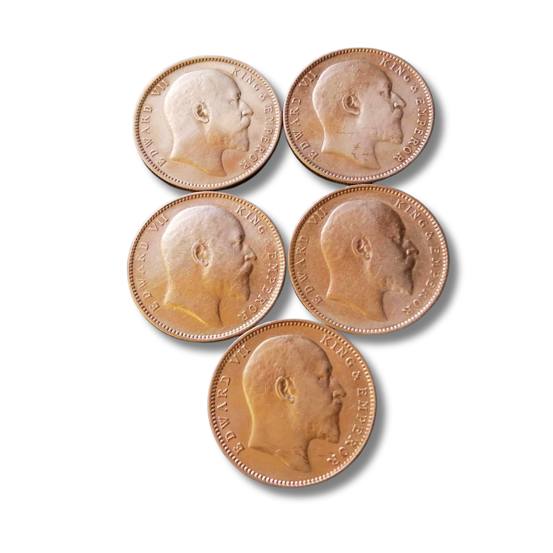 King Edvard Collection Set British India All Fully Silver - Collection Bazzar