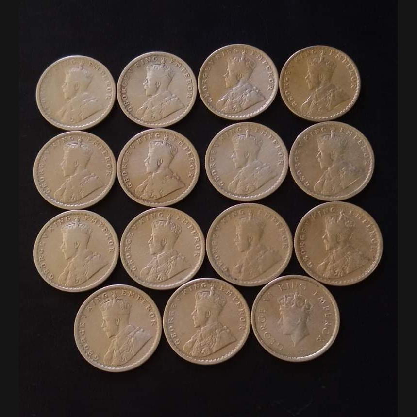 KingGeorge V Years Half ruppee Dates Details:- 1916/17/1918/19/21/22/23/24/25/ silver rare - Collection Bazzar