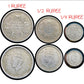 1945 King George VI Silver Coin Set – 1 Rupee, 1/2 Rupee, 1/4 Rupee | 5 Bombay Mint Varieties