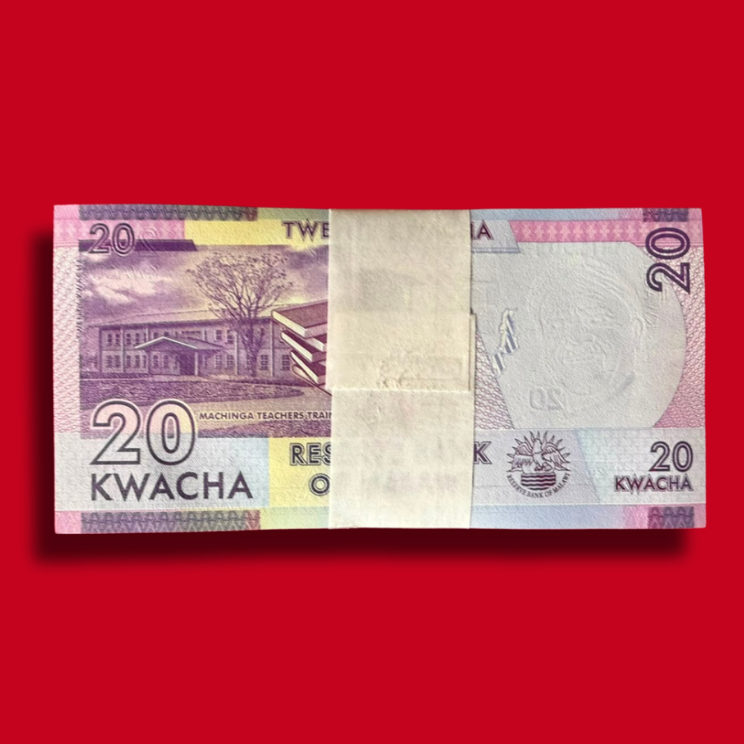 Malawi 20 Kwacha Serial Packet With 786 Fancy Number Note - Collection Bazzar