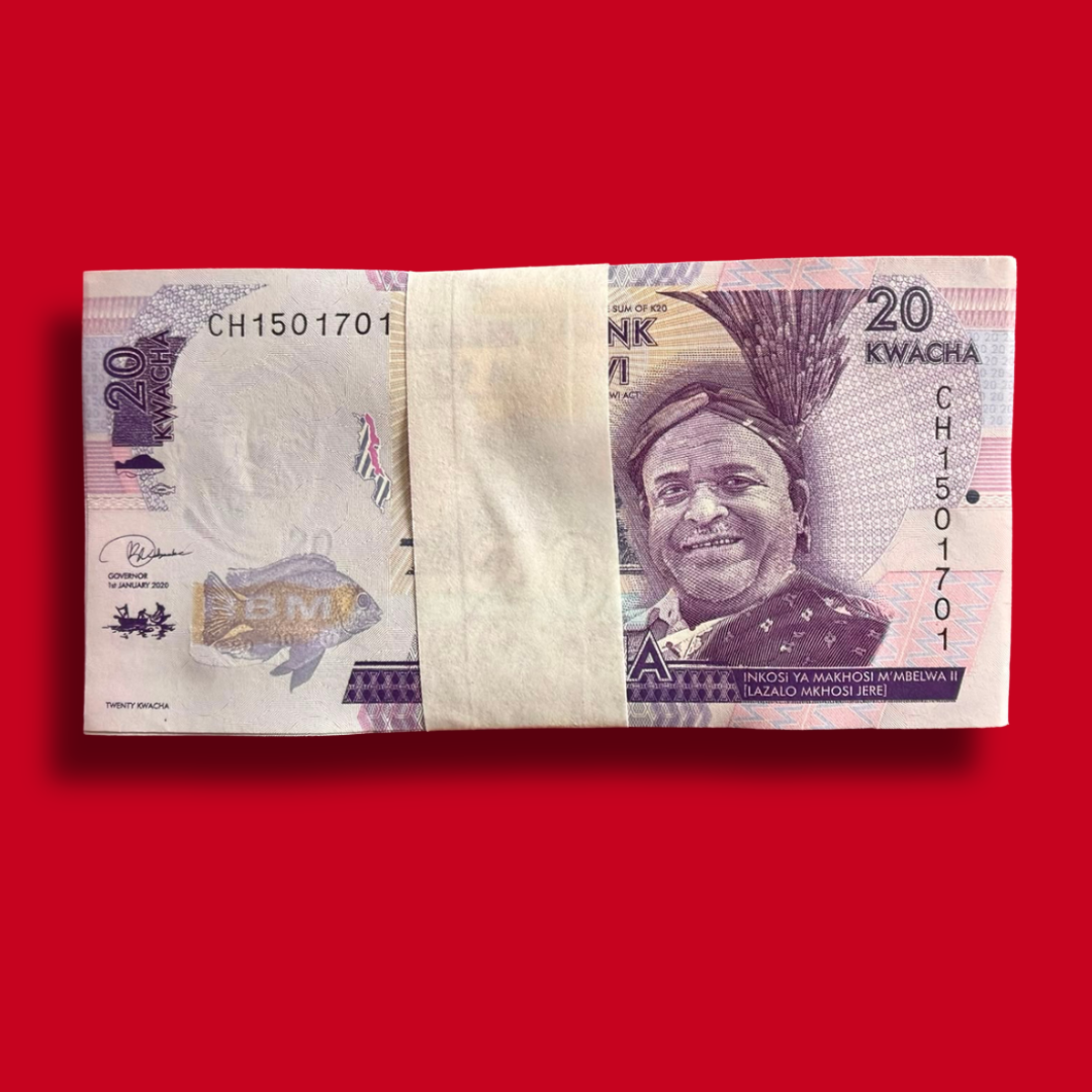 Malawi 20 Kwacha Serial Packet With 786 Fancy Number Note - Collection Bazzar