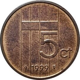 Netherlands 5 Cents 1999 Queen Beatrix Koningin der Nederlanden - Collection Bazzar